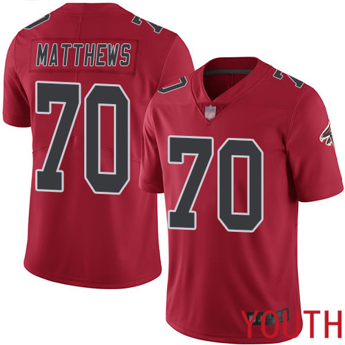 Atlanta Falcons Limited Red Youth Jake Matthews Jersey NFL Football 70 Rush Vapor Untouchable